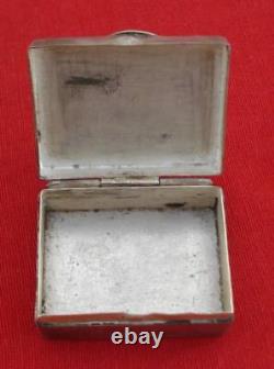 Vintage Antique Old Silver Hinge Box Rajasthan India