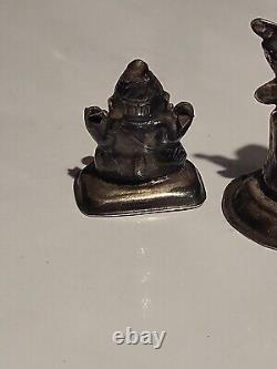 Vintage Antique Sterling Silver old Handmade Laxmi godess statue idol Lot Rare