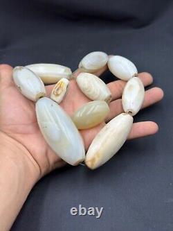 Vintage Antique Trade Cultural Old White Agate From African Big And Small