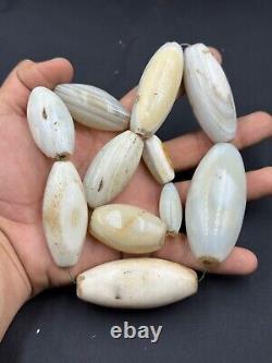Vintage Antique Trade Cultural Old White Agate From African Big And Small