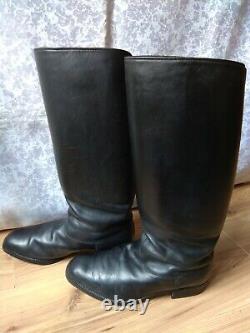 Vintage Antique old General Boots Army Military Leather Size 43 SOVIET USSR