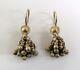 Vintage Antique Tribal Old Silver Earring Pair From Rajasthan India