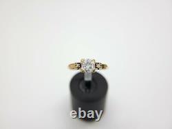 Vintage Art Deco 14k Yellow Gold Old European Diamond Engagement Ring