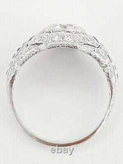 Vintage Art Deco 2.63 ct Old European Diamond Engagement Ring Platinum Rtl 35K
