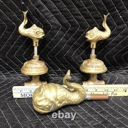 Vintage Bathroom Hardware Faucets And Spigot Brass Fish Very Rare New Old Stock