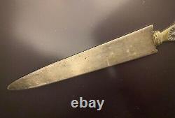 Vintage Cake knife Silver Handle 925 Server Engraved Wedding Rare Old 28.5 cm