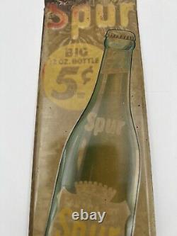 Vintage Canada Dry Spur Drink Sign Antique Old Soda Cola Embossed SHIPS FREE USA
