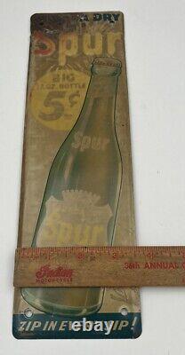 Vintage Canada Dry Spur Drink Sign Antique Old Soda Cola Embossed SHIPS FREE USA