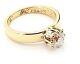 Vintage Circa 1879 Old Mine Cut Diamond Engagement Ring 18k Solid Yellow Gold