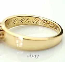 Vintage Circa 1879 Old Mine Cut Diamond Engagement Ring 18K Solid Yellow Gold