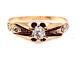 Vintage Diamond Engagement Ring. 22ct Old Mine Cut F-g/vs Victorian 14k
