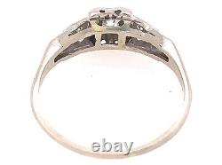 Vintage Engagement Ring Old European Cut Diamond. 25ct 18K Art Deco Antique