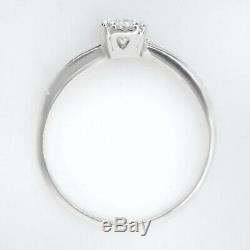 Vintage F Si1 Diamond Platinum Engagement Ring Old European Cut Classic Antique