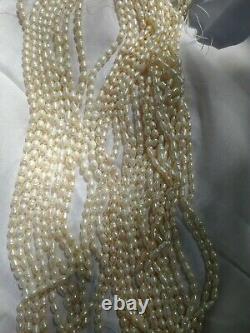 Vintage Freshwater Pearls Ivory Cream variety sizes 1 strand New Old Stock