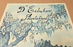 Vintage Gorgeous 1982 Destrehan Plantation Festival Signed Poster Old Louisiana