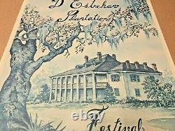 Vintage Gorgeous 1982 Destrehan Plantation Festival Signed Poster Old Louisiana