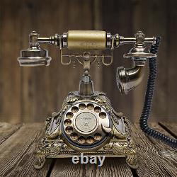 Vintage Handset Telephone Antique Old Fashioned Rotary Dial Phone Home Decor HOT