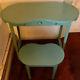 Vintage Kidney Shaped Desk Dressing Table Vanity With Matching Stool & Old Label