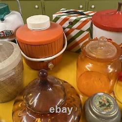 Vintage Lot 2 Wholesale Retro Antique Glass Tin Toy Enamel Chalk Ware Old