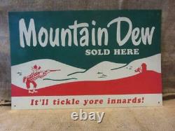 Vintage Mountain Dew Sign Ya-hoo Antique Old Pepsi-Cola Soda Rare 10018