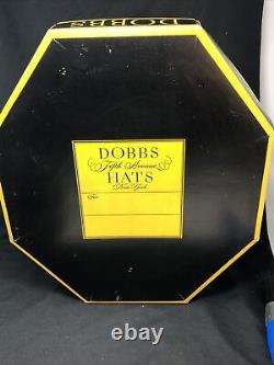 Vintage NEW OLD STOCK Dobbs New York Felt Homburg Fedora Hat 7 ¼ Black, Box