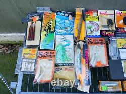 Vintage & NOS New Old Stock Lot of FISHING LURES COTTON CORDELL BOMBER FLY'S Etc