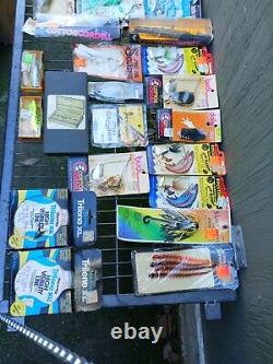 Vintage & NOS New Old Stock Lot of FISHING LURES COTTON CORDELL BOMBER FLY'S Etc