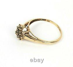 Vintage New Old Stock 10k Yellow Gold Ring with Diamonds Size 8.25