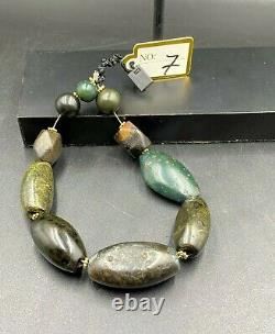 Vintage Old Antique Himalayan Indo Tibet Afghani Aventurine Jade Jasper Beads