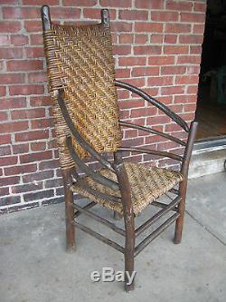 Vintage Old Hickory Large High-back Arm Chair Side Chair Original