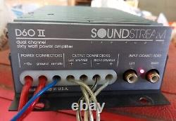 Vintage Old School Original Soundstream Made in the USA Amp D60 II 2