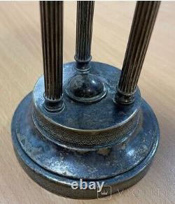Vintage Stand Poland Warsaw Bronze Silver Plated 3 Columns Stand Rare Old 20th