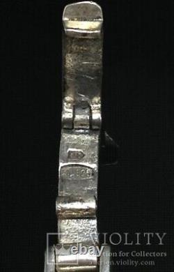 Vintage Sterling Silver 925 Bracelet Zircons Men's Women Jewelry Rare Old 20th