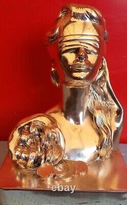 Vintage Sterling Silver Filler Figurine Goddess Wealth Statue Lady Rare Old 20th