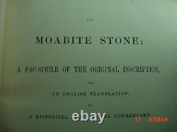 Vintage The Moabite Stone by Ginsburg 1871 Facsimile & Maps Very Rare