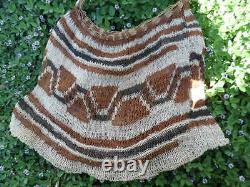 Vintage Traditional old hand woven Bilum bag Sepik River PNG Papua New Guinea