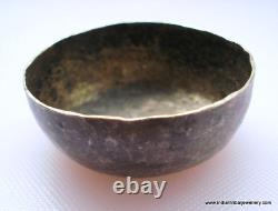 Vintage antique collectible old silver bowl small rajasthan india