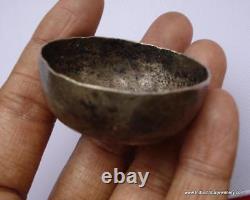 Vintage antique collectible old silver bowl small rajasthan india