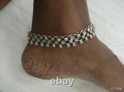 Vintage antique ethnic tribal old silver anklet feet bracelet traditional jewelr
