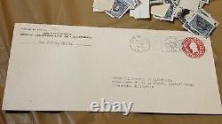 Vintage antique old letters with stamps union oil company California 1928 lot