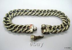 Vintage antique old silver anklet feet bracelet ankle chain mens bracelet