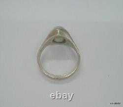Vintage antique tribal old silver Ring Pearl gemstone Ring Moti Handmade