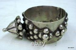 Vintage antique tribal old silver bracelet bangle cuff traditional jewelry