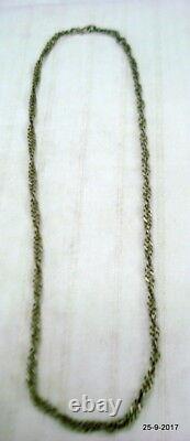 Vintage antique tribal old silver chain necklace disco chain jewelry