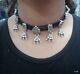 Vintage Antique Tribal Old Silver Choker Necklace Beads Necklace