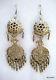 Vintage Antique Tribal Old Silver Earrings Tribal Antique Gypsy Jewelry