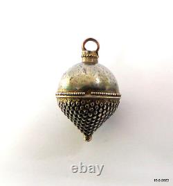 Vintage antique tribal old silver pendant necklace handmade jewelry