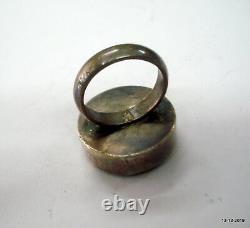 Vintage antique tribal old silver ring coin ring Mughal Empire Copper Coin