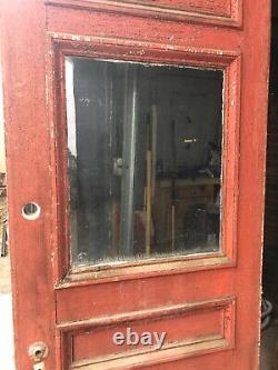 Vintage c1890 farm house glass entrance door 80/32.25/1.75 old glass 24/20