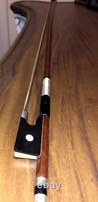 Vintage old 4/4 full size wood octagonal violin bow marked Germany 61g antique